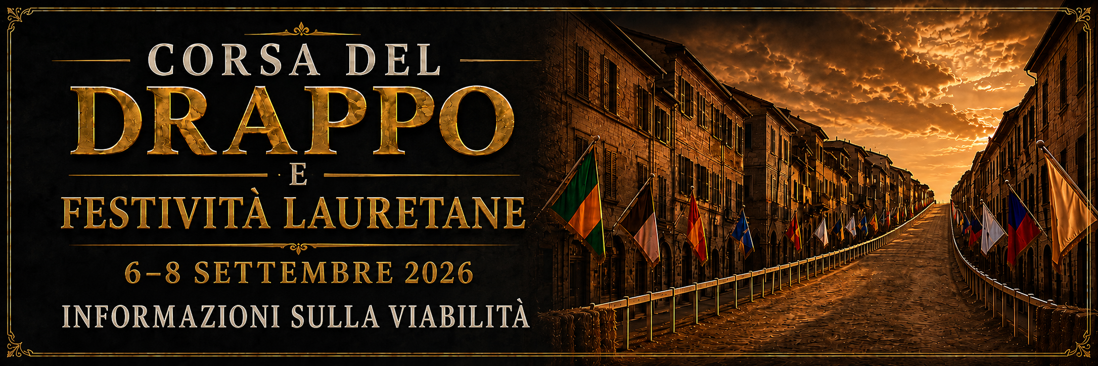 Corsa del Drappo e Festività Lauretane, dal 6 all'8 settembre 2026: informazioni sulla viabilità